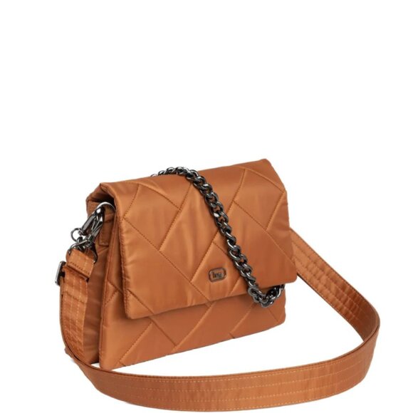 Brand New Lug Plie Shoulder/Crossbody Handbag in Beautiful Cappuccino - Picture 2 of 5